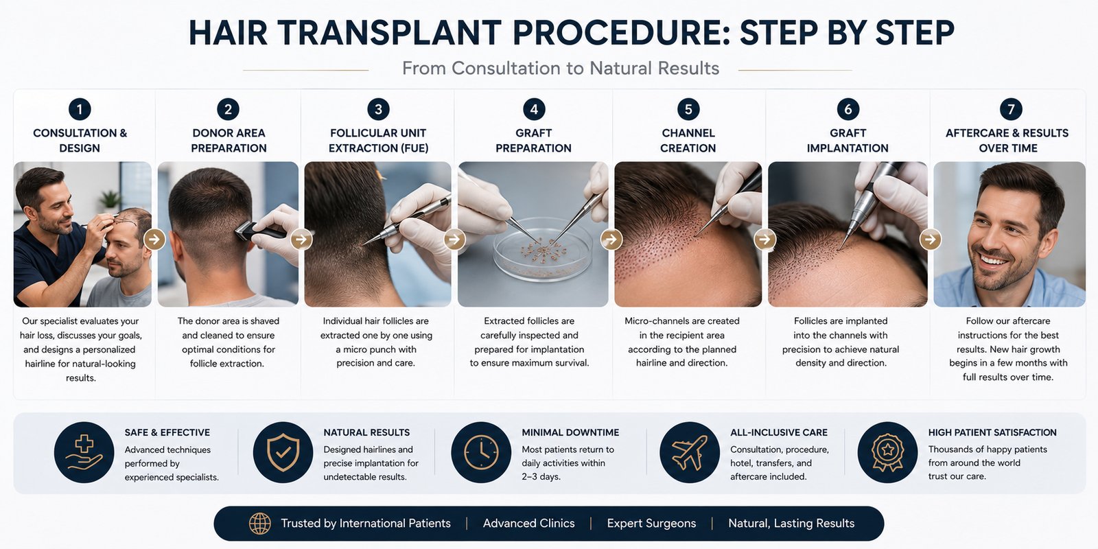 Personalized hair transplant support and patient coordination by Carenfly in Turkey